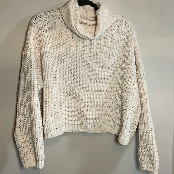 poof apparel Sweaters - Cream chunky knit sweater